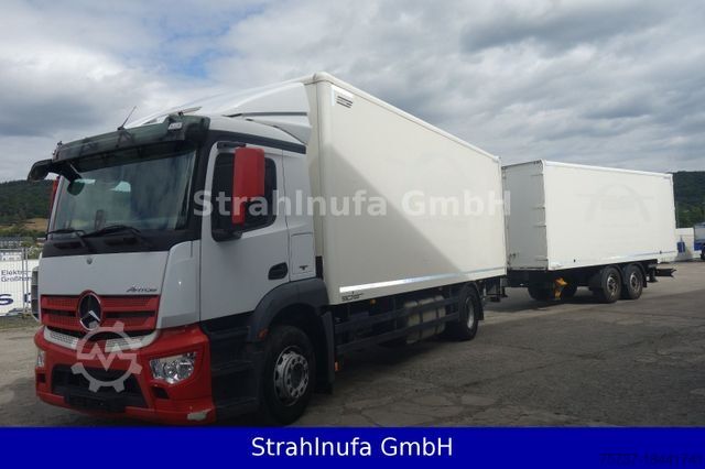 Box truck MERCEDES-BENZ 1843 L Antos Koffer + LBW