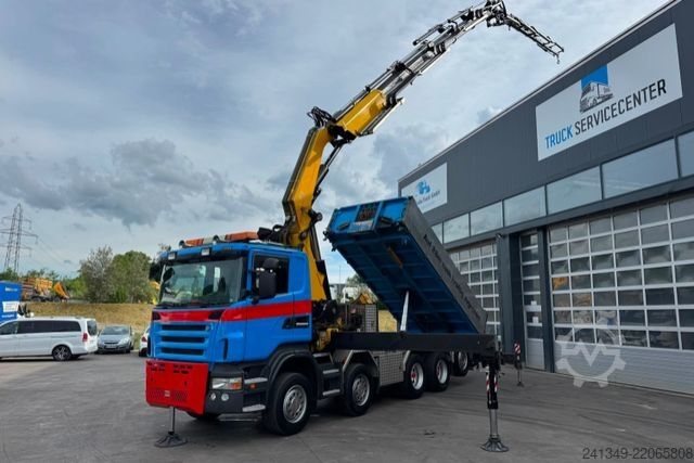 Truck mounted crane SCANIA R480 10x4 Fassi 660 Kipper 3S
