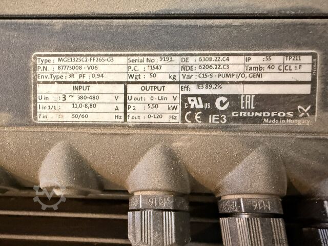 Pumpe Grundfos MGE132SC2-FF265-G3