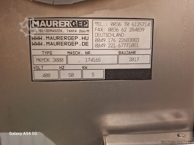 Fruit washer with brusher and grinder MAURER GÉP Kft. MKMDK 3000 fruit wascher with brusher an