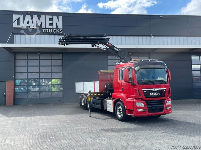 Crane truck MAN TGS 26.400 TGS 26.400 6x2-4 BL KIPPER HIAB 302 ...
