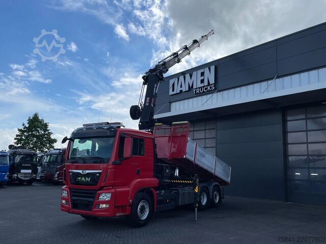 Crane truck MAN TGS 26.400 TGS 26.400 6x2-4 BL KIPPER HIAB 302 ...