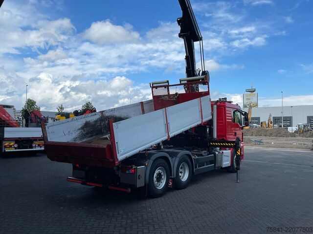 Crane truck MAN TGS 26.400 TGS 26.400 6x2-4 BL KIPPER HIAB 302 ...