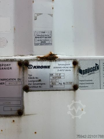Swap body trailer KRONE KOFFER DOPPELSTOCK PORTALTÜREN