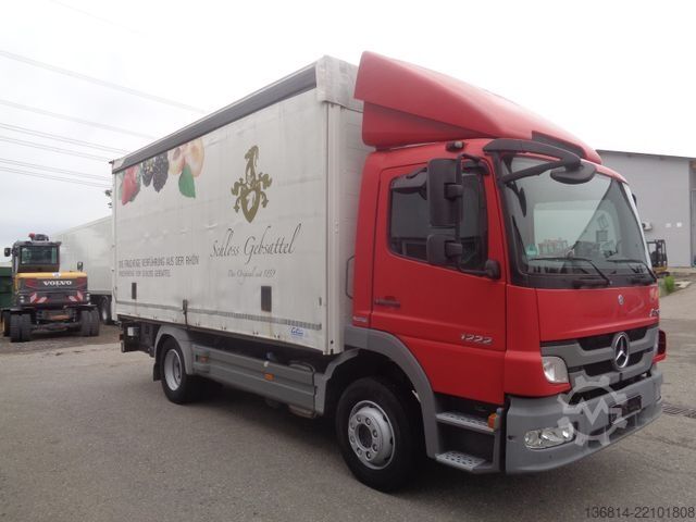 Flatbed truck with tarp MERCEDES-BENZ Atego 1222 L 5,2 M Diff-Sperre Klima LBW EU5