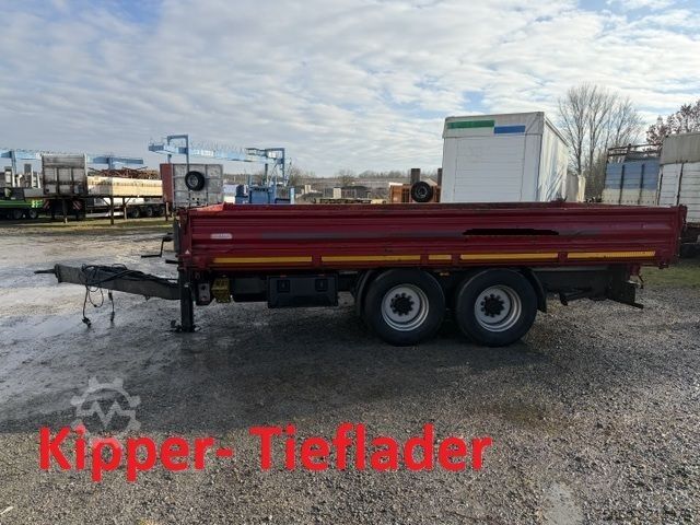 Three-way tipper trailer  TK14  14,4 t Tandemkipper- Tieflader Breitbereifung