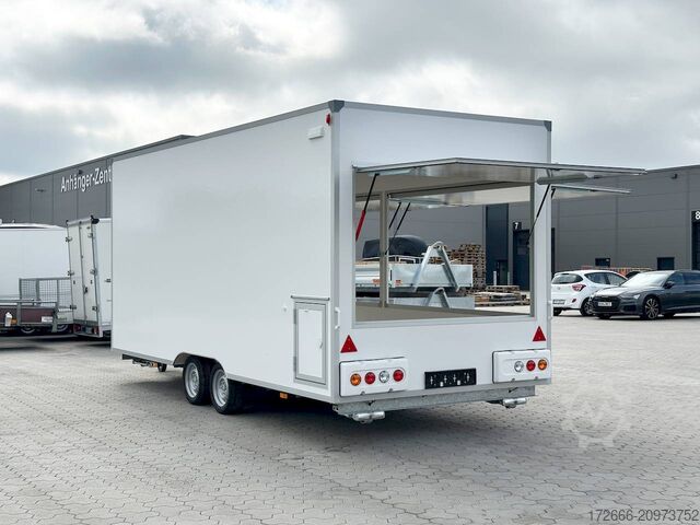 Vending trailer Blyss H25522HTN | WEISS 520X223X230CM 2500KG VERKAUFSANHÄNGER | 2X VERKAUFSKLAPPE