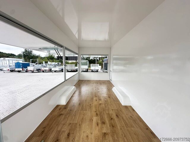 Vending trailer Blyss H25522HTN | WEISS 520X223X230CM 2500KG VERKAUFSANHÄNGER | 2X VERKAUFSKLAPPE