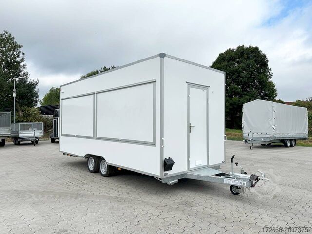 Vending trailer Blyss H25522HTN | WEISS 520X223X230CM 2500KG VERKAUFSANHÄNGER | 2X VERKAUFSKLAPPE