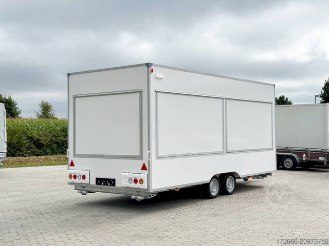 Vending trailer Blyss H25522HTN | WEISS 520X223X230CM 2500KG VERKAUFSANHÄNGER | 2X VERKAUFSKLAPPE