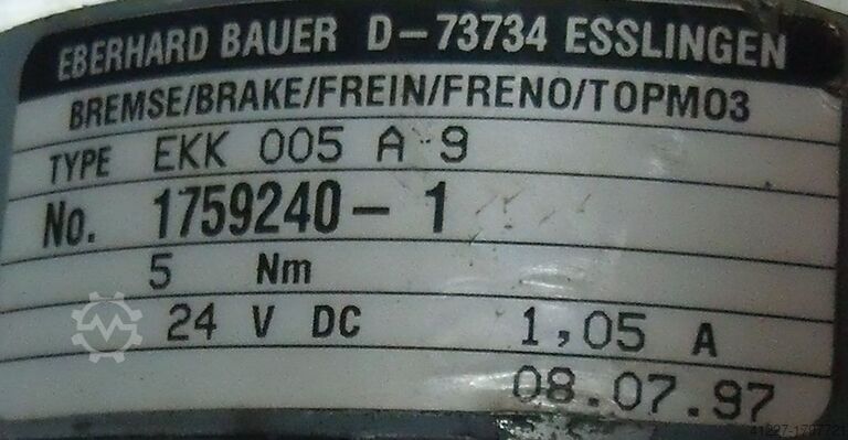 Getriebemotor 0,75 kW 36 U/min BAUER G22-20/DK 84-200L-AS/M