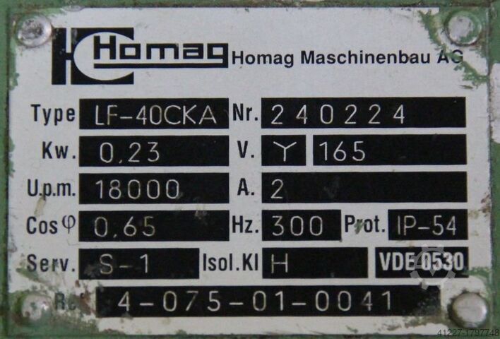 Fräsmotor für Kantenbearbeitungsmaschinen Homag LF-40CKA