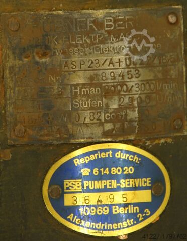 Underwater electric pump Hübner ASP23/A-UL22/18,5