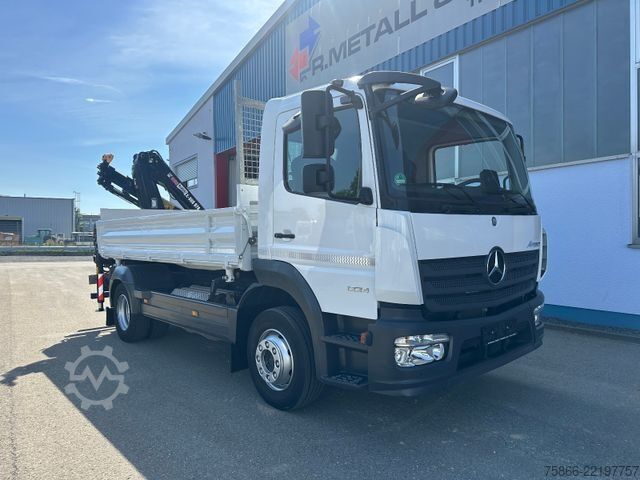 Truck mounted crane MERCEDES-BENZ 1224 K Atego 2 Seiten Kipper Hiab 078 X Duo