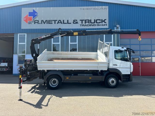 Truck mounted crane MERCEDES-BENZ 1224 K Atego 2 Seiten Kipper Hiab 078 X Duo