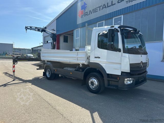 Truck mounted crane MERCEDES-BENZ 1224 K Atego 2 Seiten Kipper Hiab 078 X Duo
