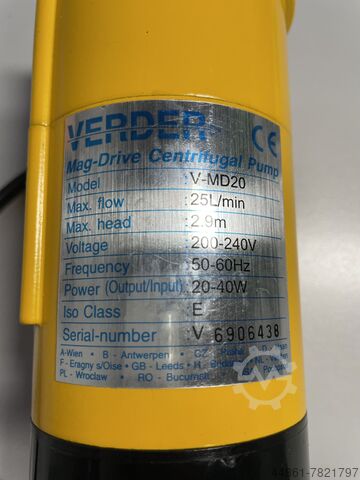 Magnetgekuppelte Kreiselpumpe VERDER V-MD 20