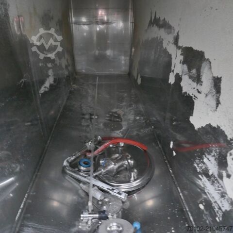 6,350 liter heatable/coolable cubic storage tank made of V2A stainless steel Becker Tanks 9432