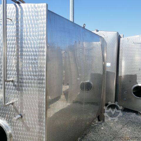 8300 Liter kühlbarer kubischer Lagertank aus V2A mit 2 inneren Kühlplatten  9429