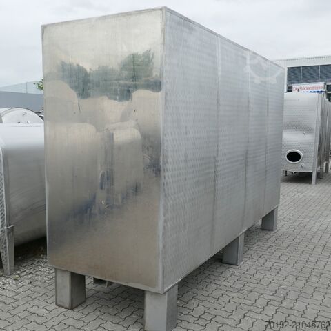 11320 Liter heiz-/kühlbarer kubischer Lagertank aus V2A mit 2 inneren Kühlplatten  9420