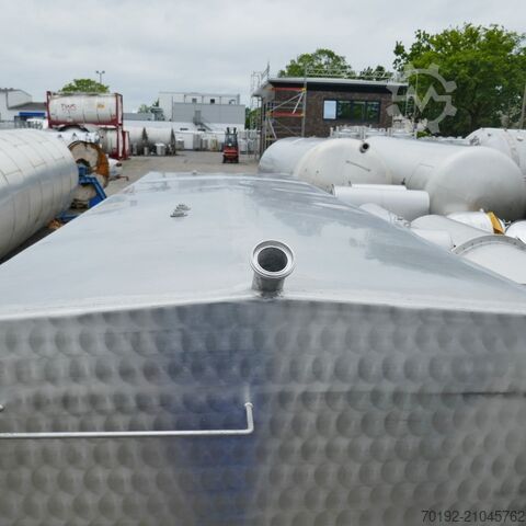 11320 Liter heiz-/kühlbarer kubischer Lagertank aus V2A mit 2 inneren Kühlplatten  9420