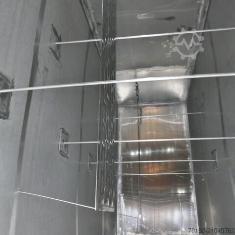 11320 Liter heiz-/kühlbarer kubischer Lagertank aus V2A mit 2 inneren Kühlplatten  9420