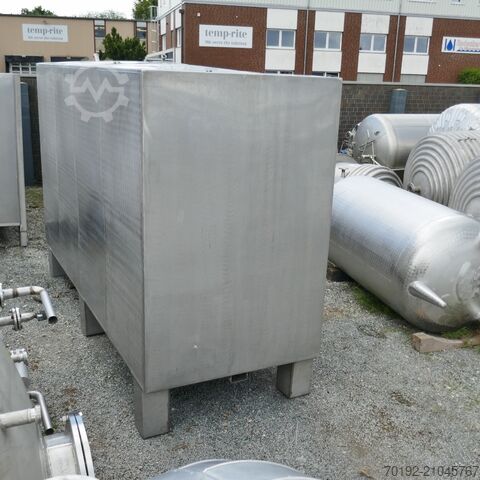 13650 Liter heiz-/kühlbarer kubischer Lagertank aus V2A mit 3 inneren Kühlplatten  9419