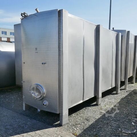 12220 Liter heiz-/kühlbarer kubischer Lagertank aus V2A mit 2 inneren Kühlplatten  9416