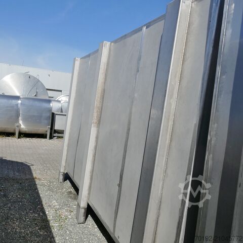 12220 Liter heiz-/kühlbarer kubischer Lagertank aus V2A mit 2 inneren Kühlplatten  9416