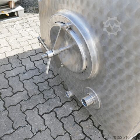 10468 Liter heiz-/kühlbarer kubischer Lagertank aus V2A mit 2 inneren Kühlplatten  9409