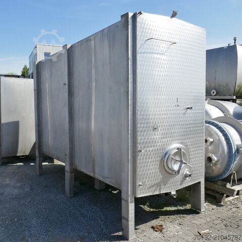12280 Liter heiz-/kühlbarer kubischer Lagertank aus V2A mit 2 inneren Kühlplatten  9408