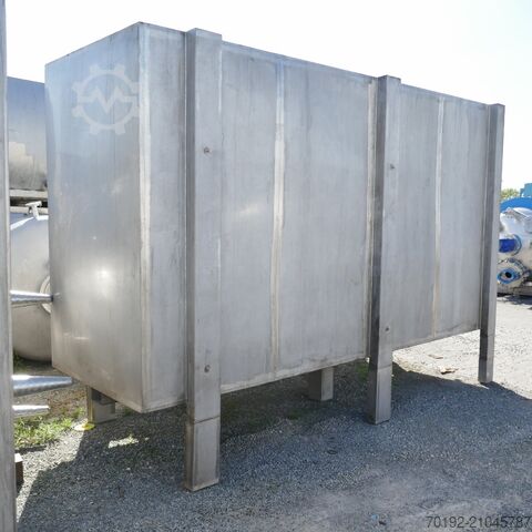 12280 Liter heiz-/kühlbarer kubischer Lagertank aus V2A mit 2 inneren Kühlplatten  9408