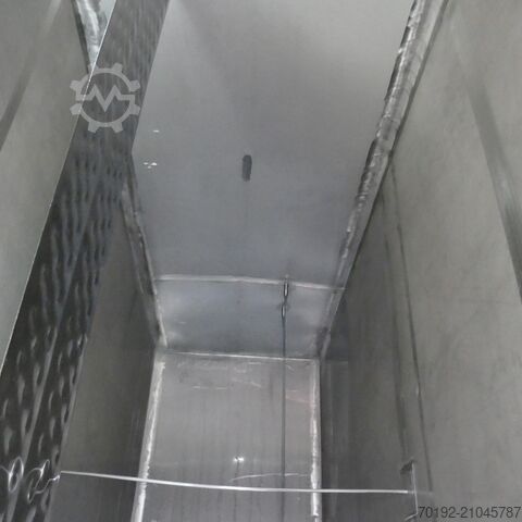 12280 Liter heiz-/kühlbarer kubischer Lagertank aus V2A mit 2 inneren Kühlplatten  9408