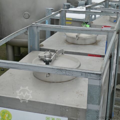 1000 liter conical container made of V2A  9405