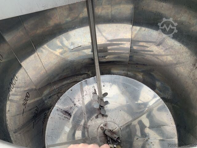 6000 Liter Rührwerksbehälter aus V2A mit Propellerrührwerk  S16418