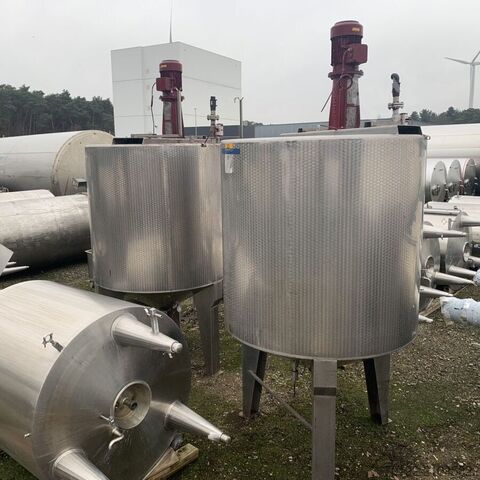 6000 Liter Rührwerksbehälter aus V2A mit Propellerrührwerk  S16418