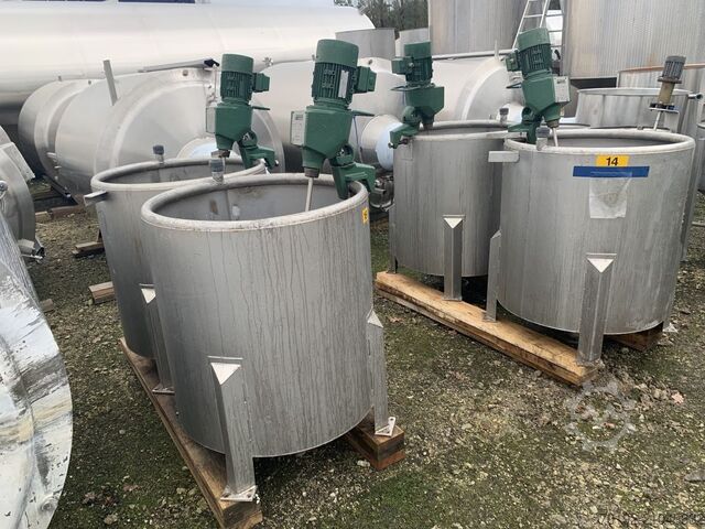 600 Liter Rührwerksbehälter Behälter aus V2A mit Propellerrührwerk  S16422