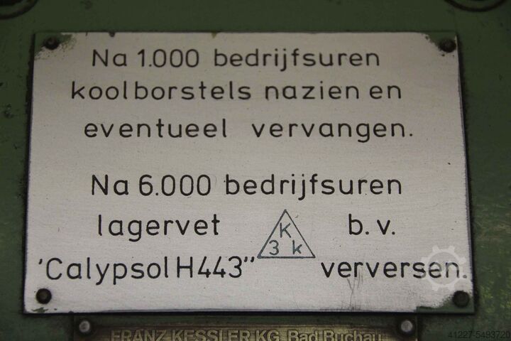 DC generator 32 kW 6/18 kW 8.2 kW Kessler DM21-16 G 50/42/1 G 44/14/2