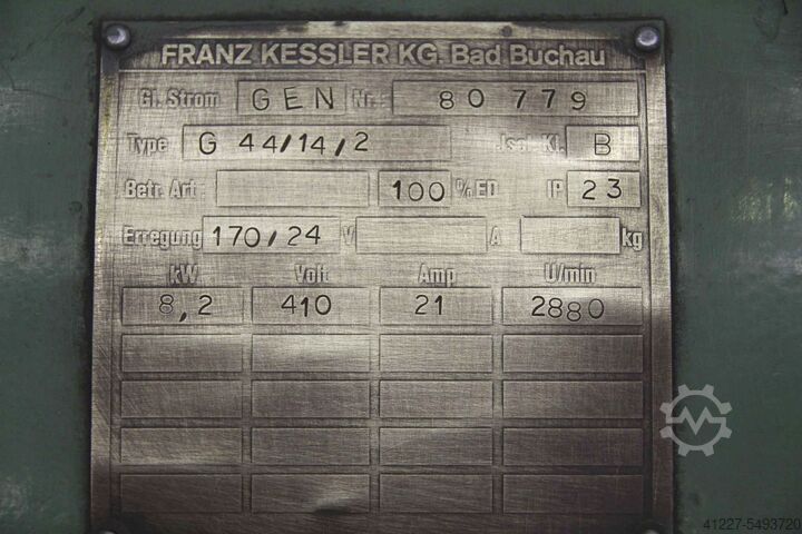 DC generator 32 kW 6/18 kW 8.2 kW Kessler DM21-16 G 50/42/1 G 44/14/2