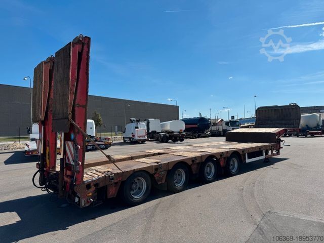 Low loader semitrailer KEL-BERG Faymonville 4 axle Ausziehbar Tieflader