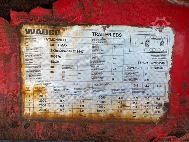 Low loader semitrailer KEL-BERG Faymonville 4 axle Ausziehbar Tieflader