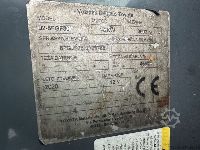 Treibgasstapler Toyota 02-8FGF30