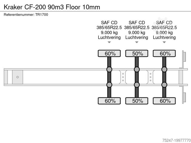 Moving floor Kraker CF-200 90m3 Floor 10mm