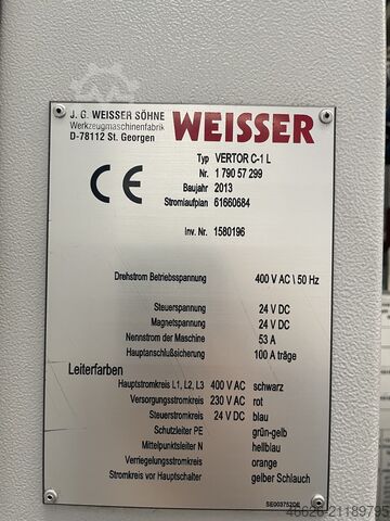 Vertikaldrehmaschine WEISSER VERTOR C 1-L