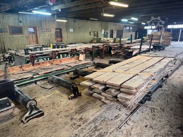 Sägelinie für Holz mit Rahmenbandsägen FOD 2x DTRA 63