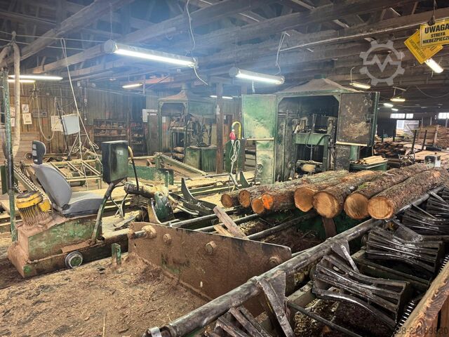 Sägelinie für Holz mit Rahmenbandsägen FOD 2x DTRA 63