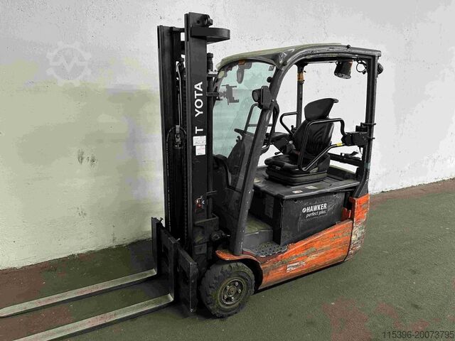 Electric 3-wheel forklift Toyota 8FBE16T - FREIHUB-Mast !!