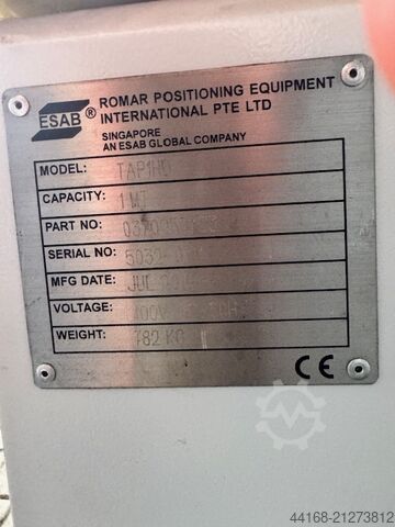 Schweißdrehtisch,Drehtisch,Positionierer ESAB  Pema 3 Achs TAP 1, 1000 Kg