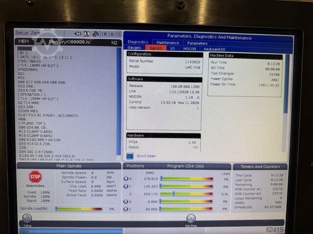 Vertikales Bearbeitungszentrum HAAS UMC-750