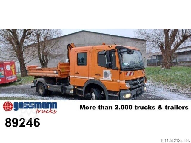 Kipper LKW Mercedes-Benz Atego 1224 4x2 Doka, EEV, Kran Palfinger PC2700 B,